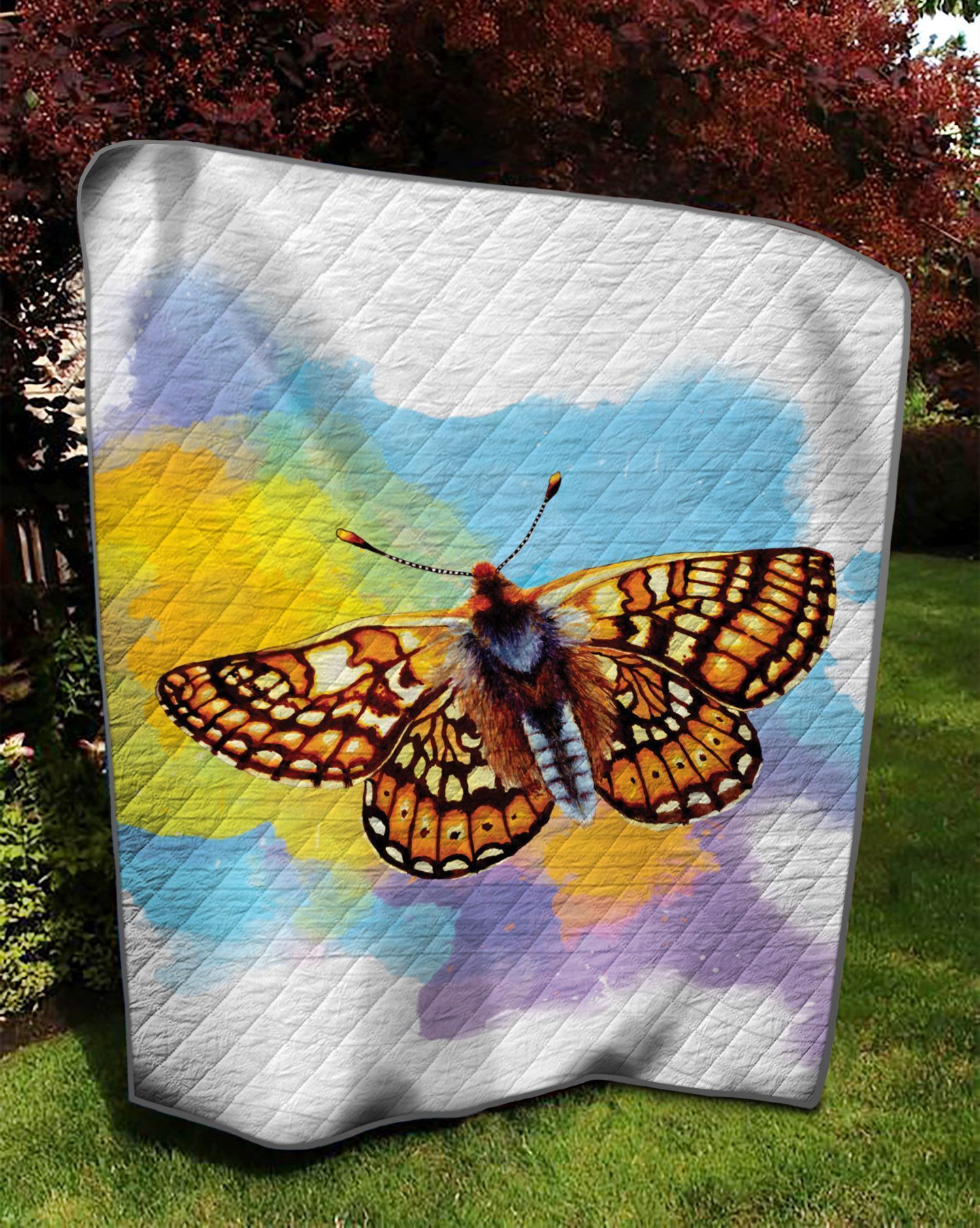 Tiger Stripes Butterfly Quilt Blanket