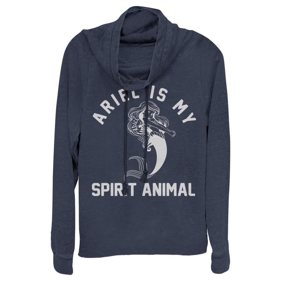 The Little Mermaid Junior’s Ariel Spirit Animal  Cowl Neck Sweatshirt