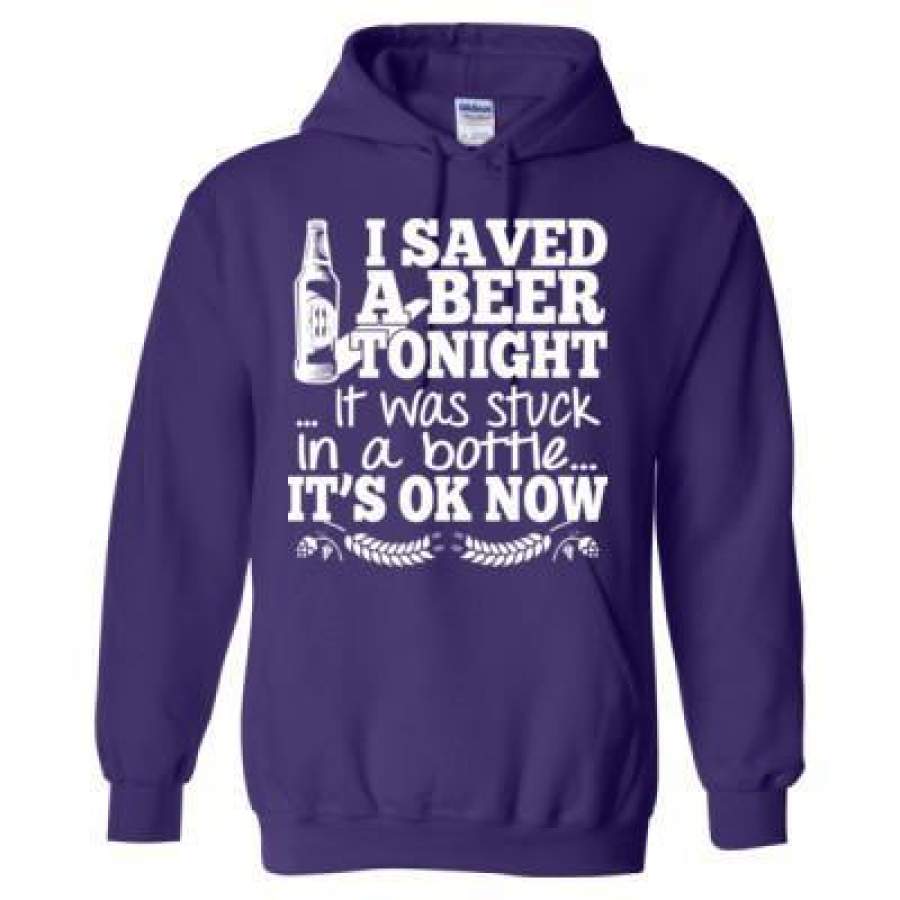 AGR I Saved A Beer Tonight It Was Stuck In A Bottle Its Ok Now – Heavy Blend™ Hooded Sweatshirt