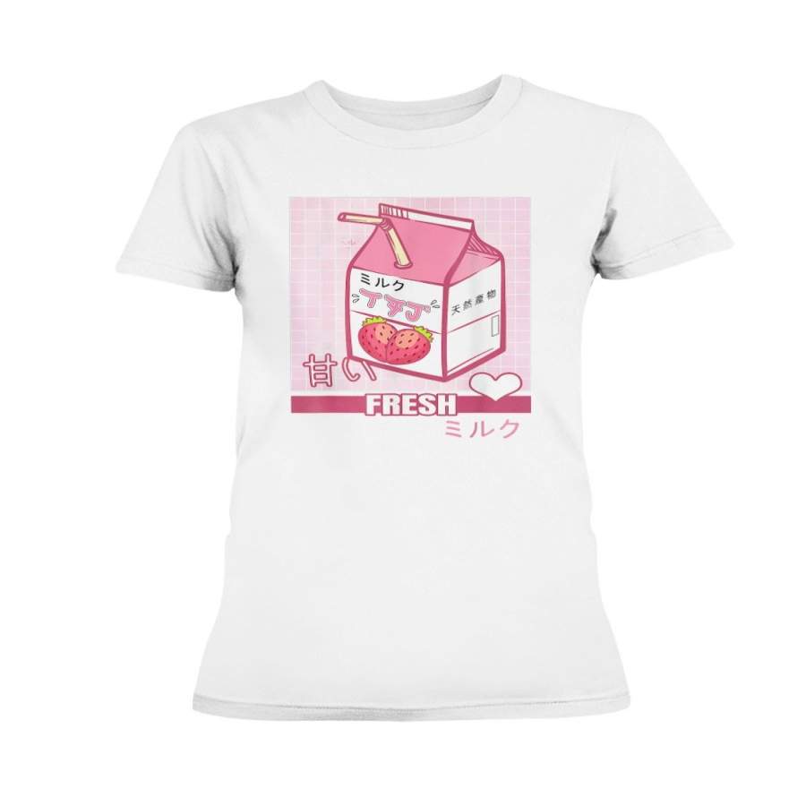 90s Japanese Otaku Stylish Aesthetic Milk Cute Gift T-Shirt T-Shirt