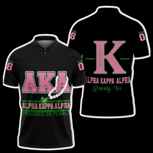 Alpha Kappa Alpha Precious 20 Pearls K 1908 Polo Shirt