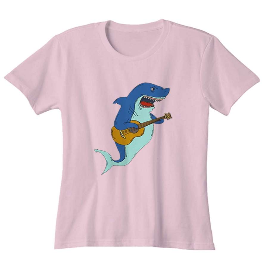 Shark Playing Guitar Guitar Shark Woman’s T-Shirt