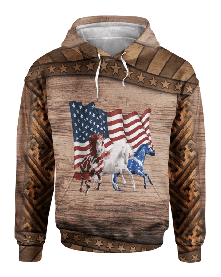 American Running Horses 3D All Over Print | For Men & Women | Adult | Ht8558