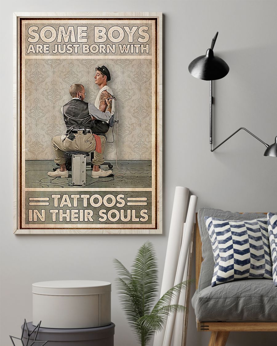 Tattoo Born With Tattoos In Their Souls Vertical Canvas And Poster | Wall Decor Visual Art