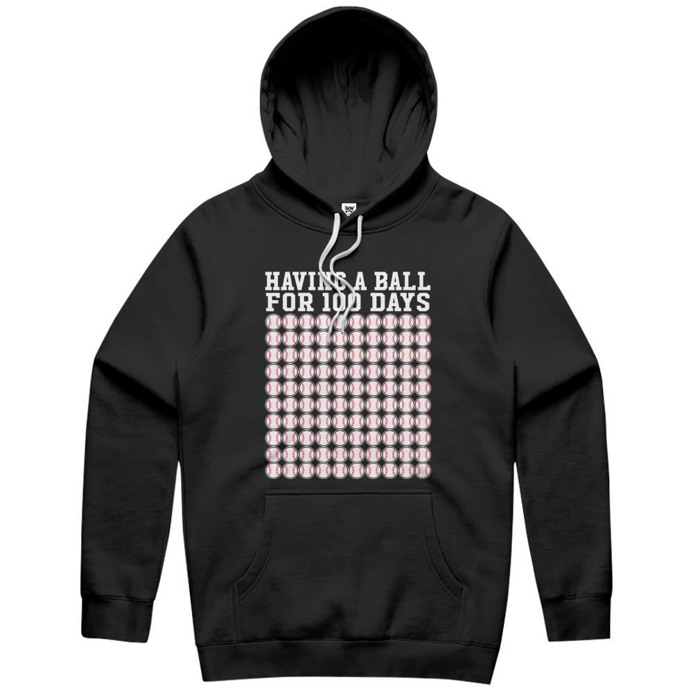 Baseball 100 Days Of School Shirt Player Teacher Boy Gift Hoodie