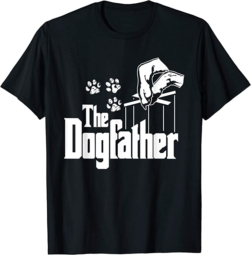 Dog-father Dad Papa Puppy Paw Print Funny Father’s Day Gift T-Shirt