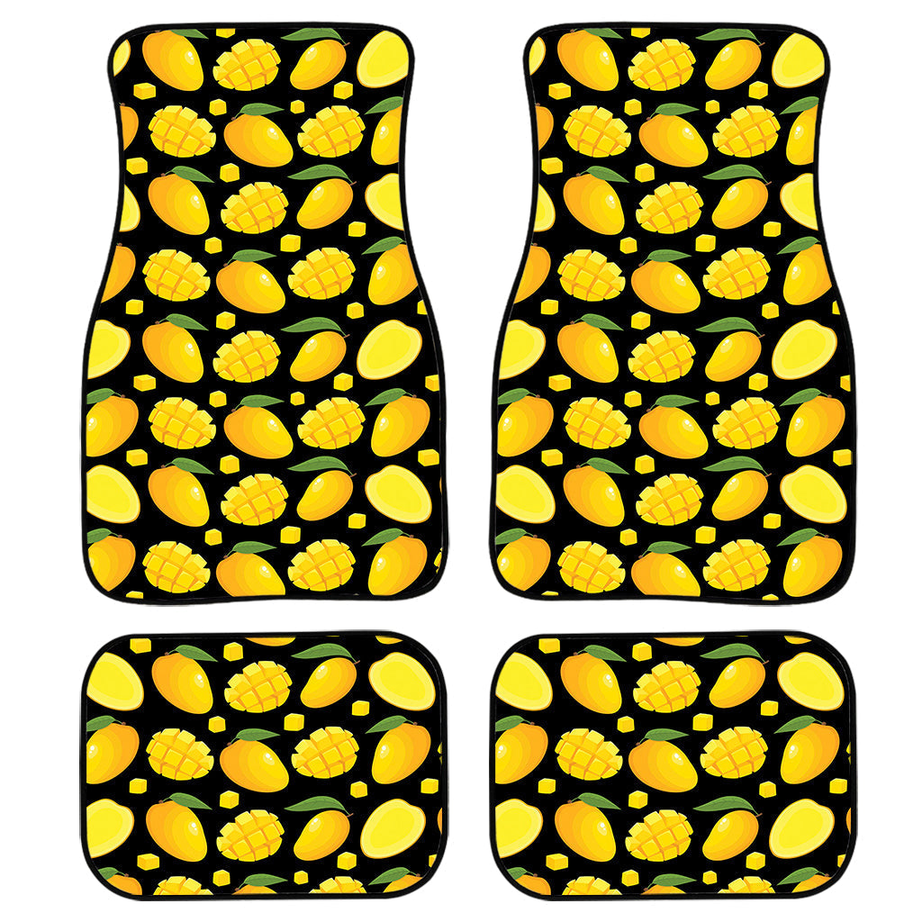 Mango Pattern Print Front And Back Car Floor Mats, Front Car Mat