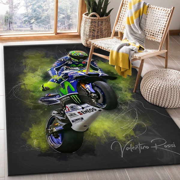 Valentino Rossi The Doctor VR46 Area Rug Rugs For Living Room Rug Home Decor