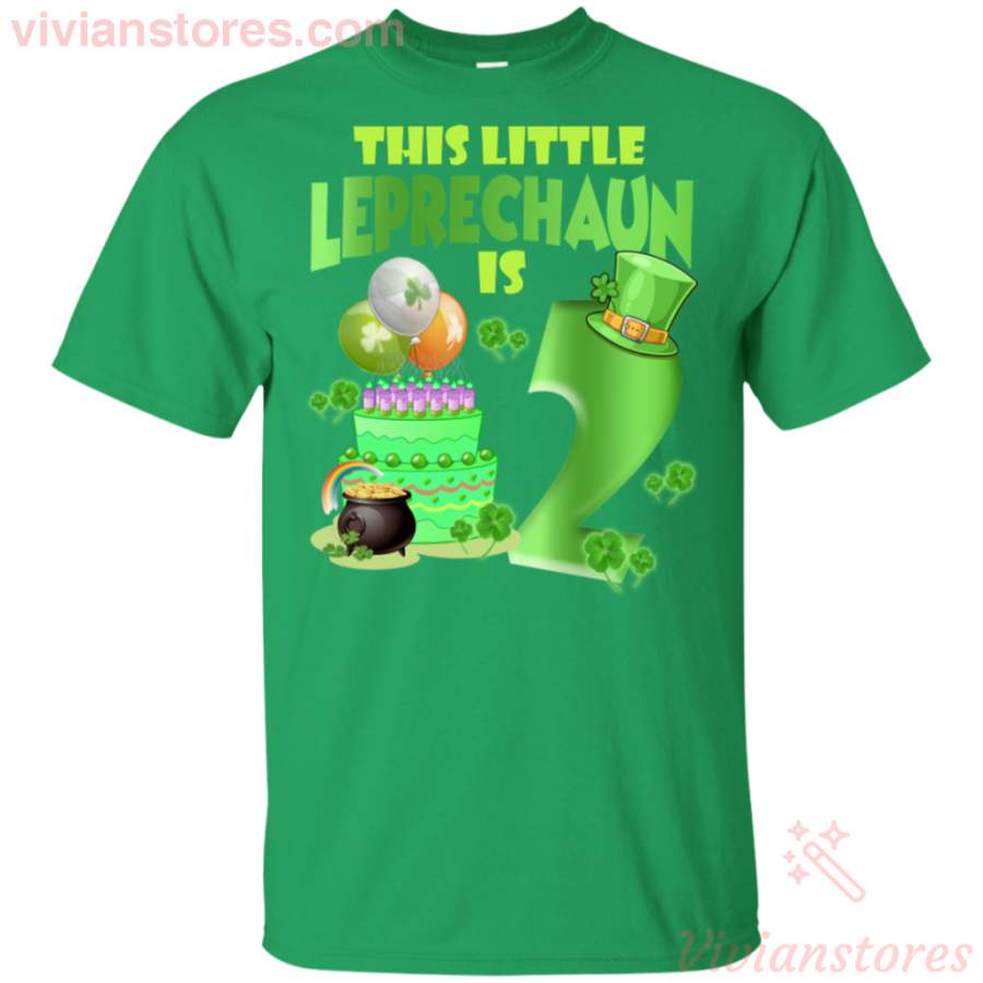 This Leprechaun Is 2 Years Old St Patricks Day Kid T-Shirt LT12