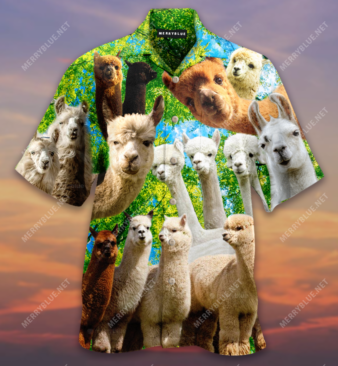 Alpaca Stays Cool Unisex Hawaiian Shirt