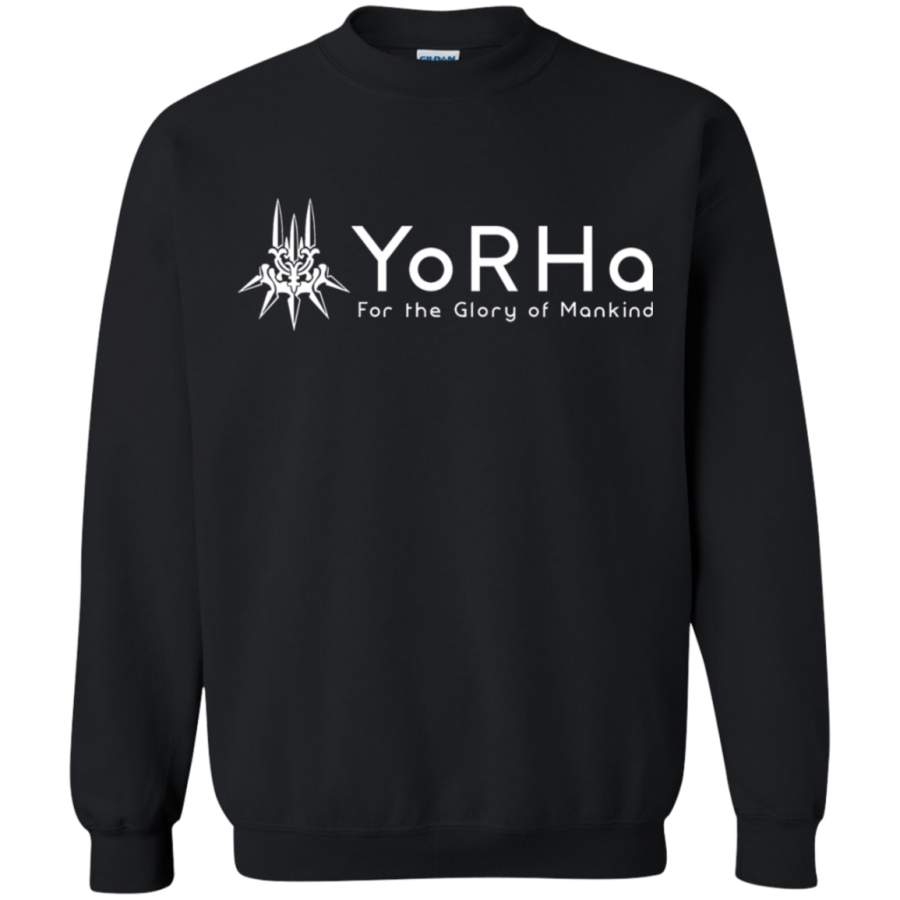 AGR YoRHa – White Crewneck Pullover Sweatshirt