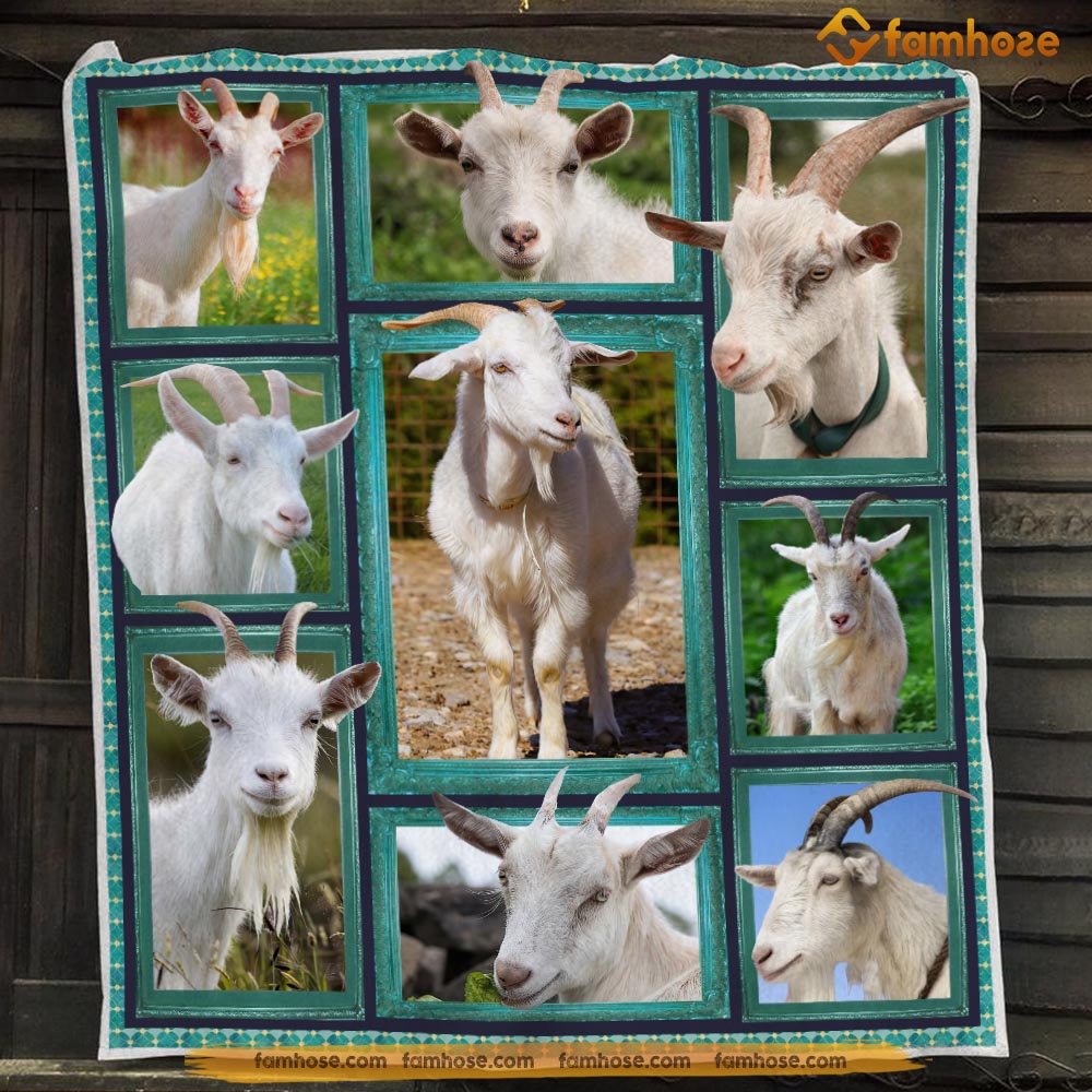 Goat Blanket, Little Goat Togethe Goat Fleece Blanket – Sherpa Blanket Gift For Goat Lover