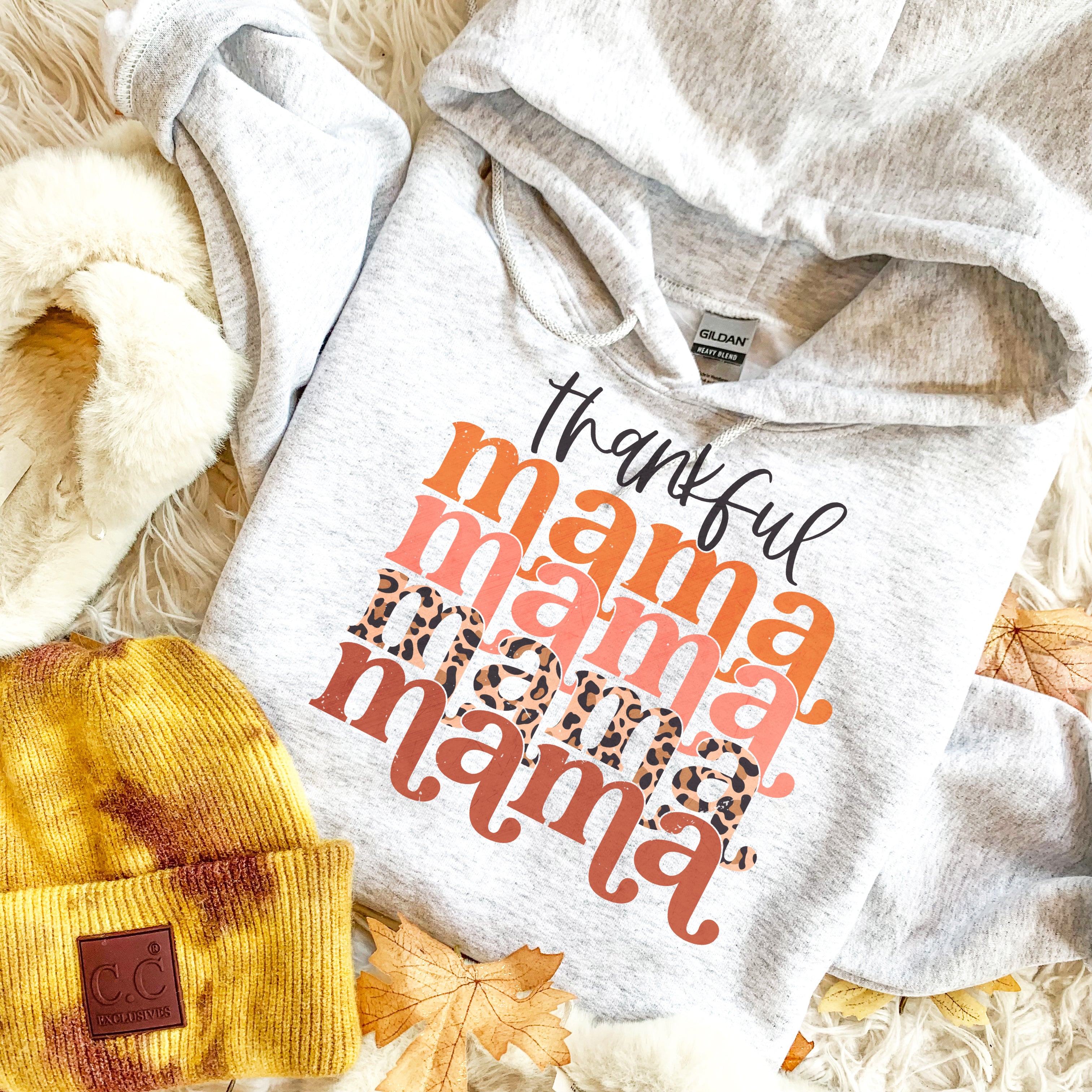 Leopard Thankful Mama Sweatshirt