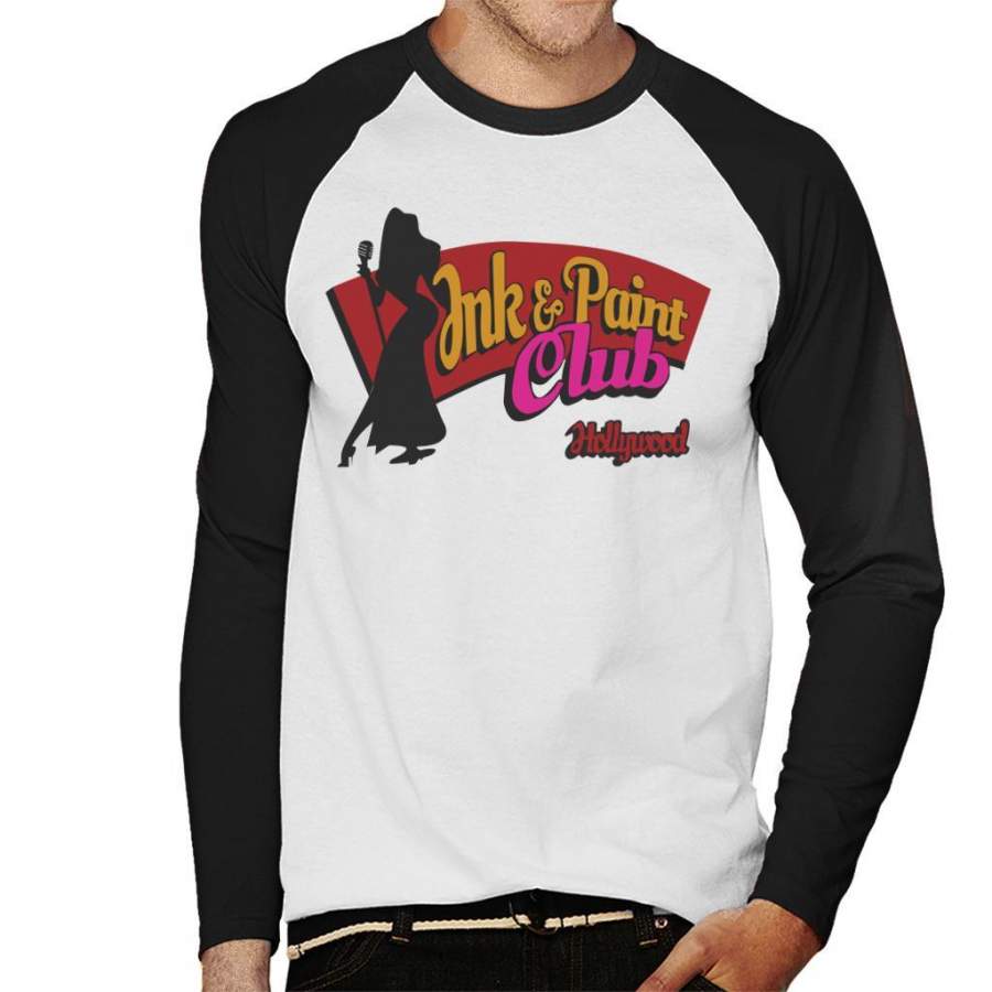 Ink And Paint Club Who Framed Roger Rabbit Men’s Baseball Long Sleeved T-Shirt