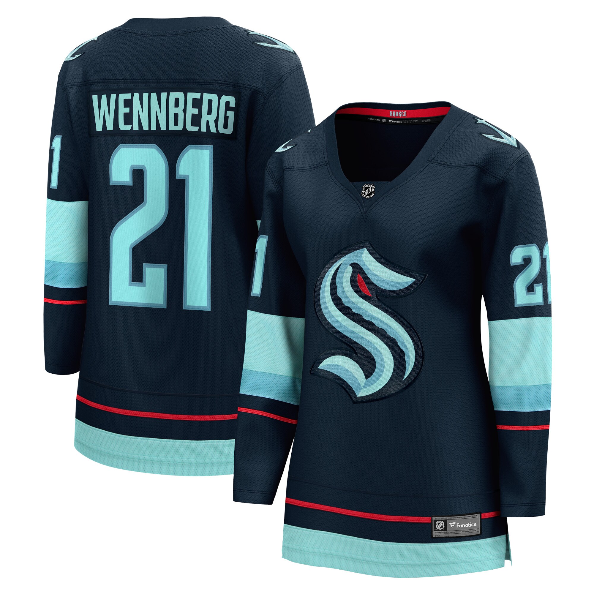 Alexander Wennberg Seattle Kraken Branded Women's Home Breakaway Player Jersey – Deep Sea Blue