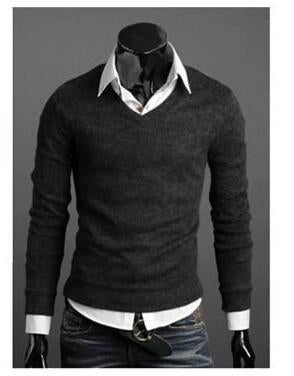 Thickened Rabbit Hair V-Neck Sweater