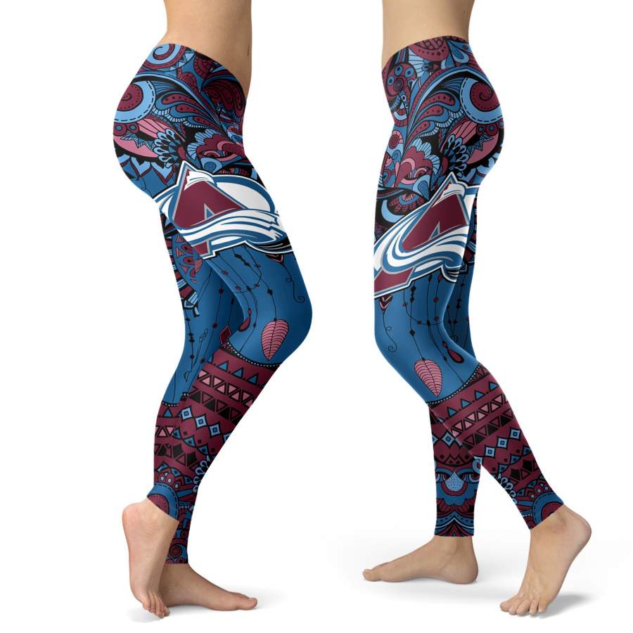 Boho Colorado Avalanche Leggings With Fantastic Art