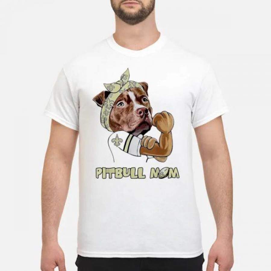 Strong Pitbull New Orleans Saints Pitbull mom shirt, hoodie by globalteeshop