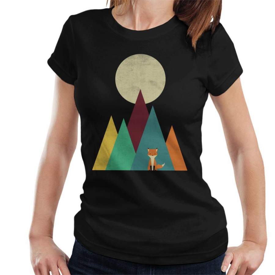 Red Fox Mountain Moonlight Women’s T-Shirt