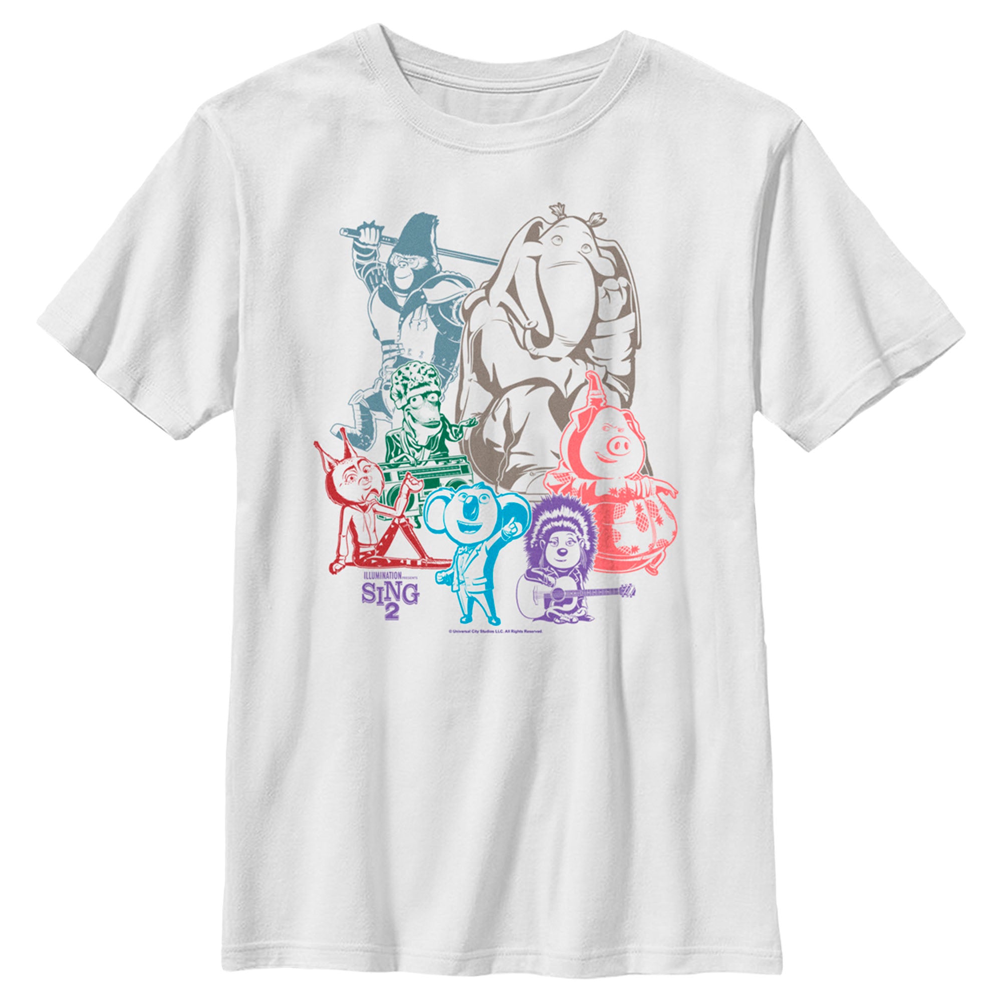 Boy’S Sing 2 Colorful Group Shot T-Shirt