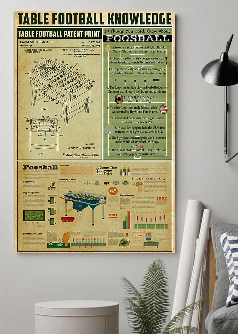 Table Football Knowledge Vertical Poster