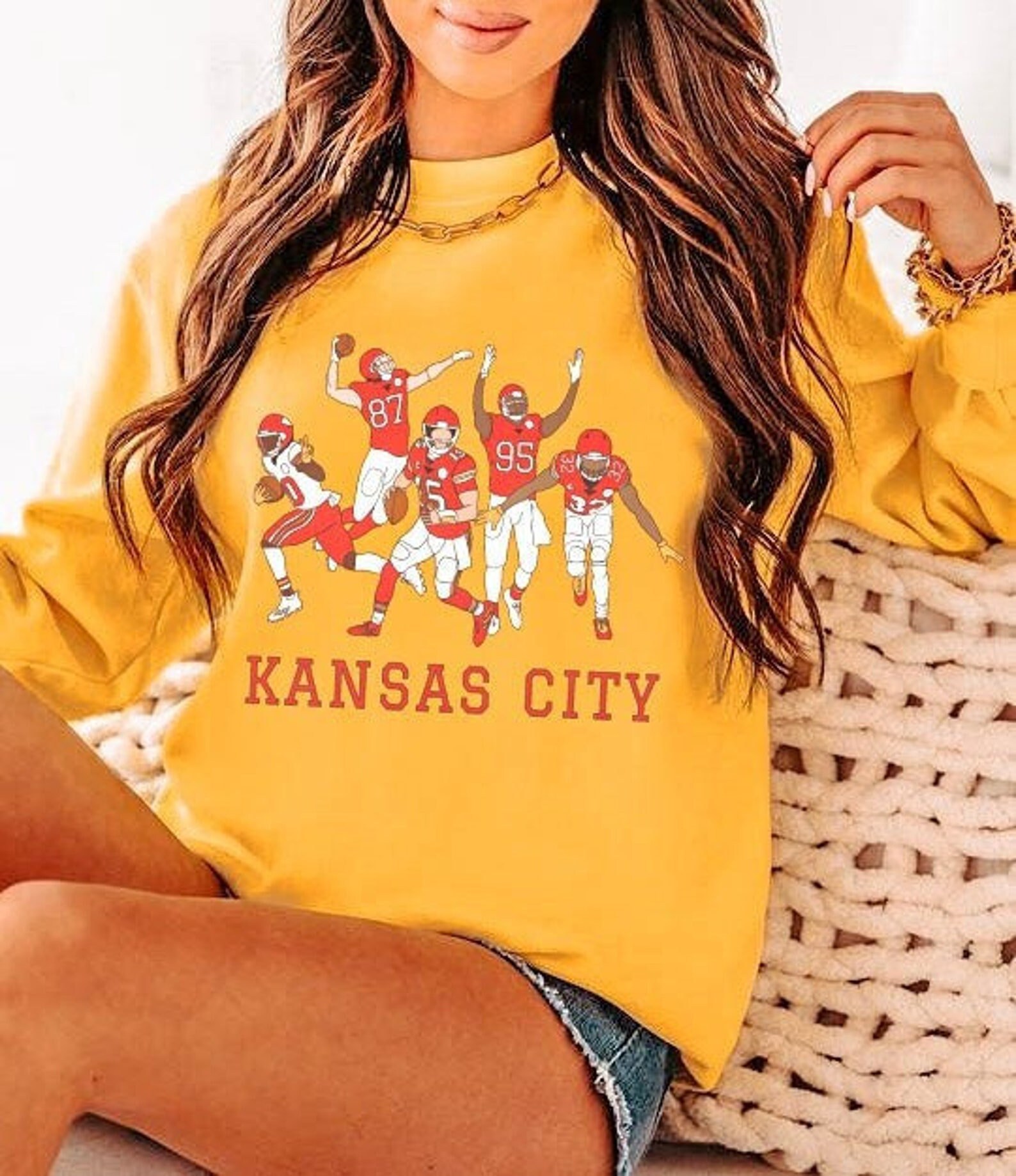 Kansas City Chiefs Sweatshirt – Vintage Football Sweatshirt