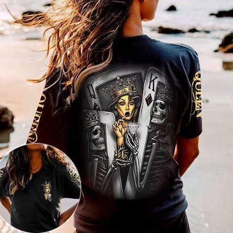 Skull Queen Diamond Unisex T-Shirt 3D