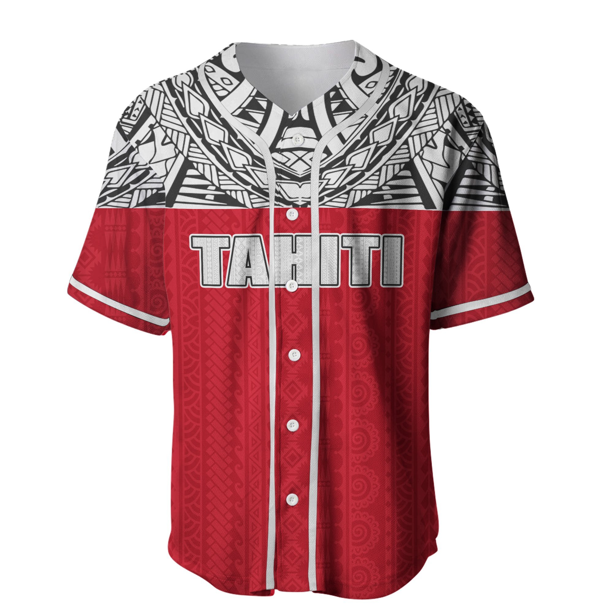 Tahiti Polynesian Hoodie Style  Baseball Jersey Shirt