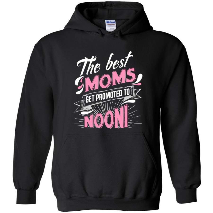 Best Moms Get Promoted To Nooni   Grandmother Christmas Gift – Hoodie