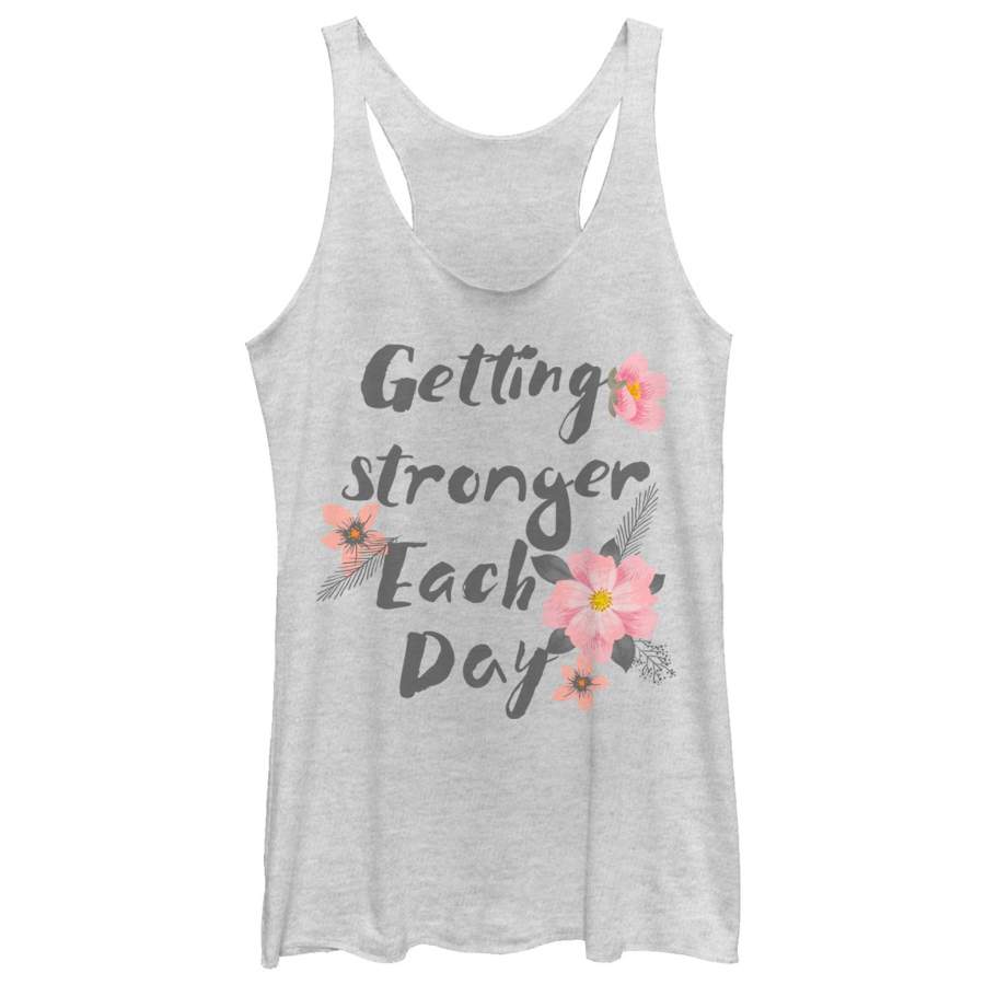 CHIN UP Women’s Getting Stronger Each Day  Racerback Tank