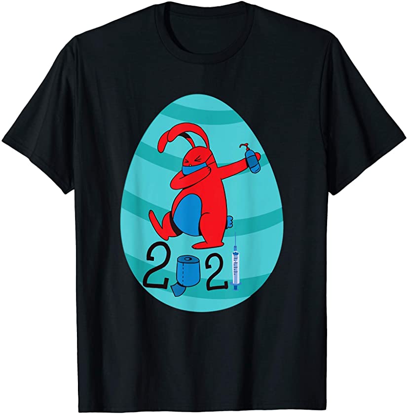 Dabbing Bunny Easter 2021 Dabbing Rabbit, Giant Easter Egg T-Shirt