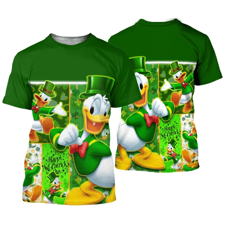 Unifinz St Patrick Day Dn Shirt Happy St Patrick Day Donald Duck T-Shirt 2022