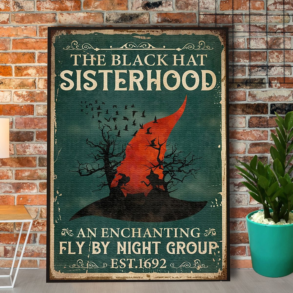 Witch The Black Hat Sisterhood Halloween Canvas And Poster, Canvas Prints, My Poster Wall, Canvas Wall Art, Wall Decor Visual Art, Halloween Gift, Happy Halloween