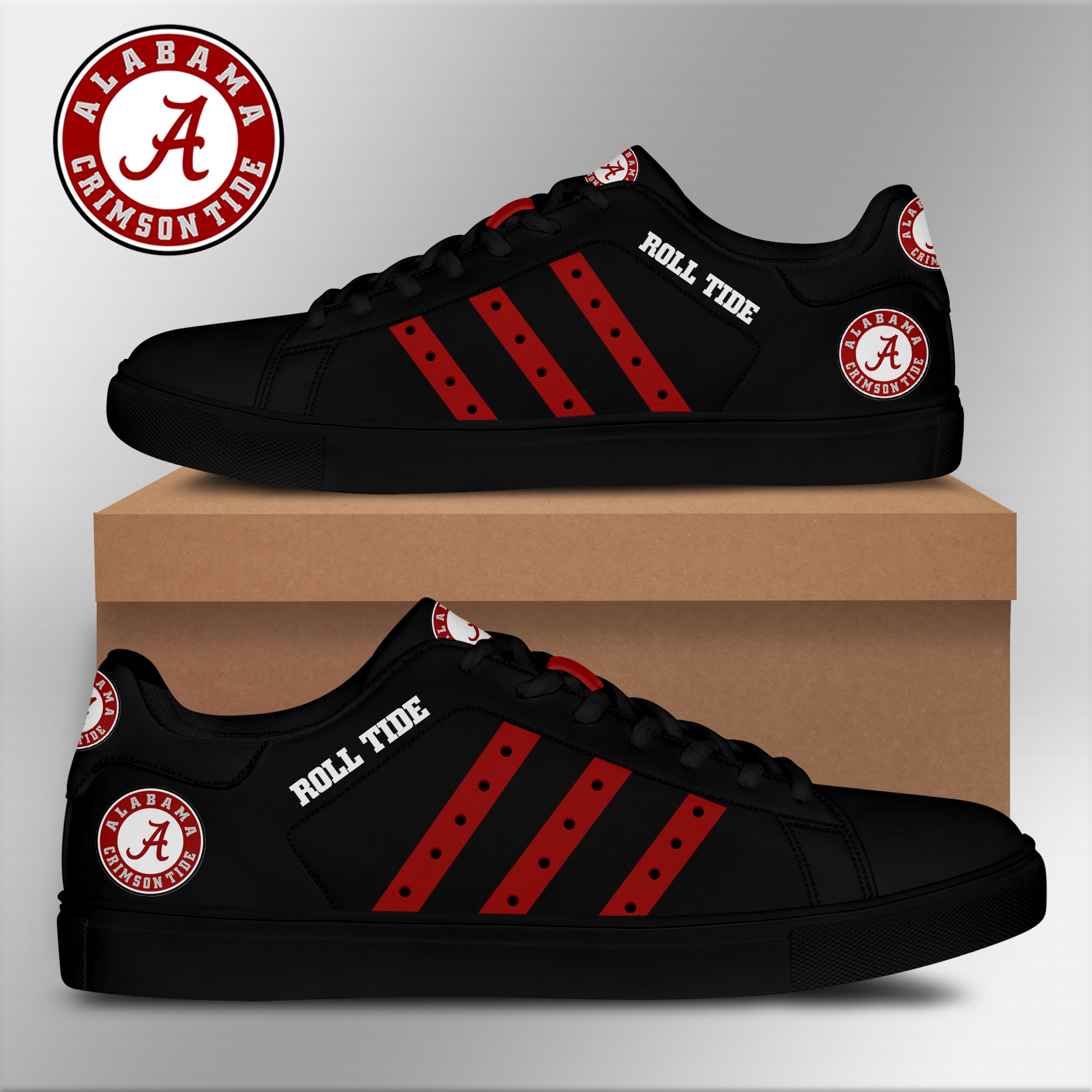 Alabama Crimson Tide Low Top Shoes V2