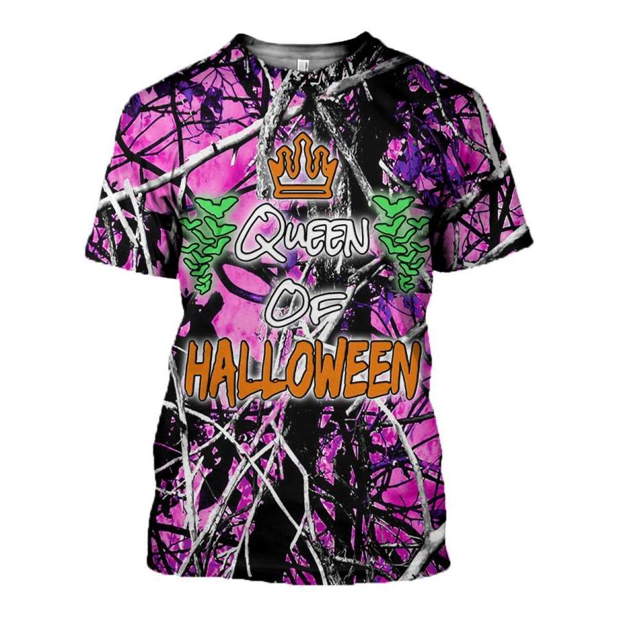 3D All Over Printed Queen of Halloween Shirts And Shorts