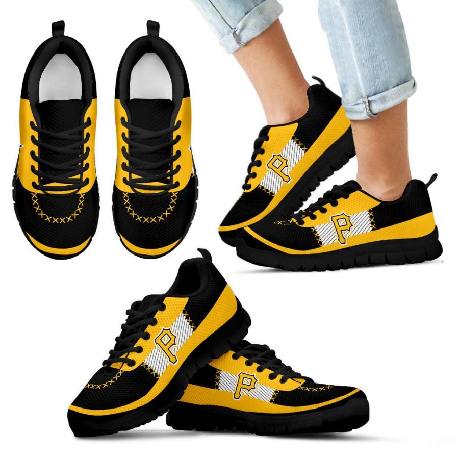 Cross Thread Seamless Beautiful Logo Pittsburgh Pirates Sneakers