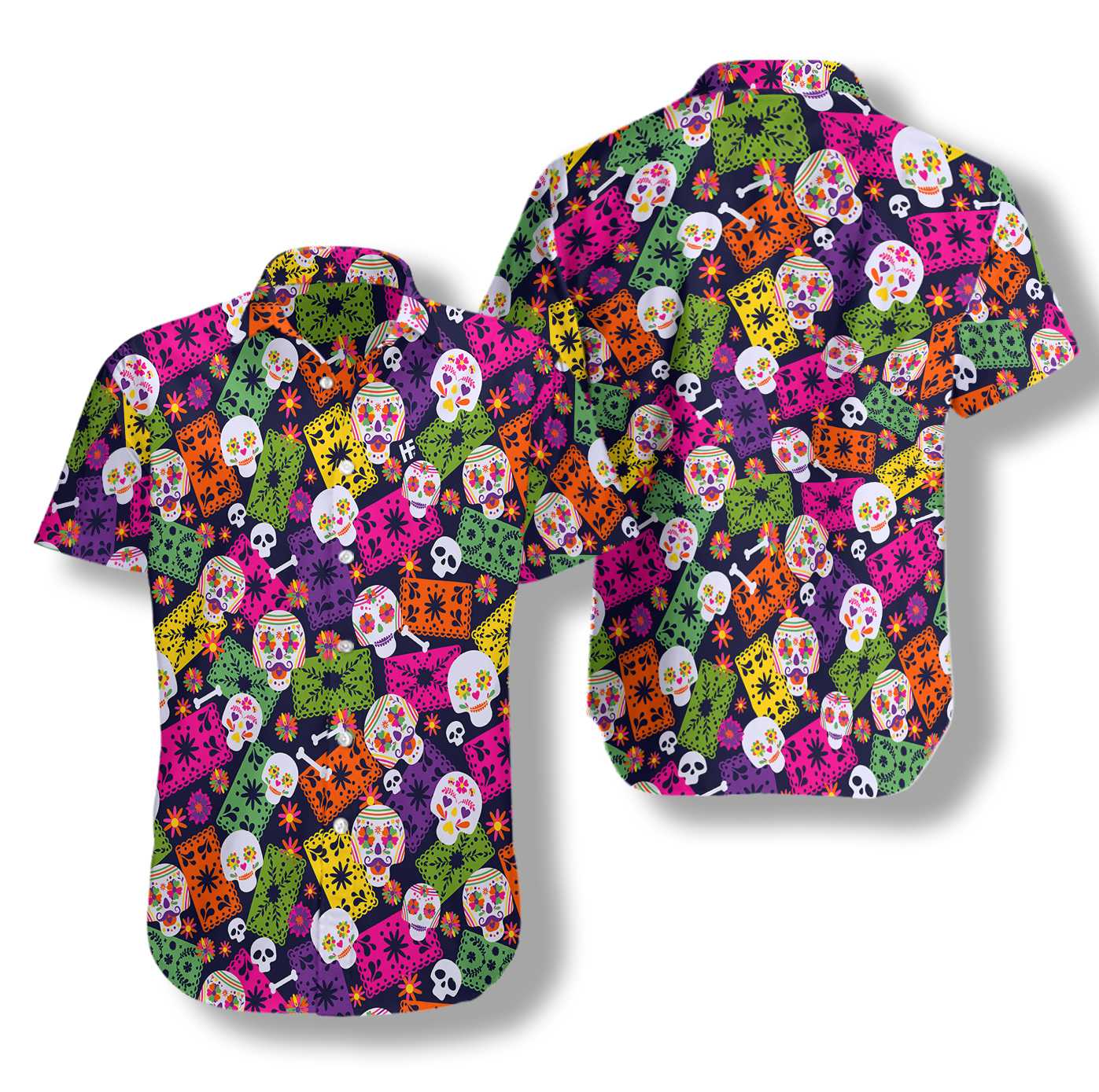 Mexican Skull Pattern Aloha Hawaii Shirts For Men Women Ha84843