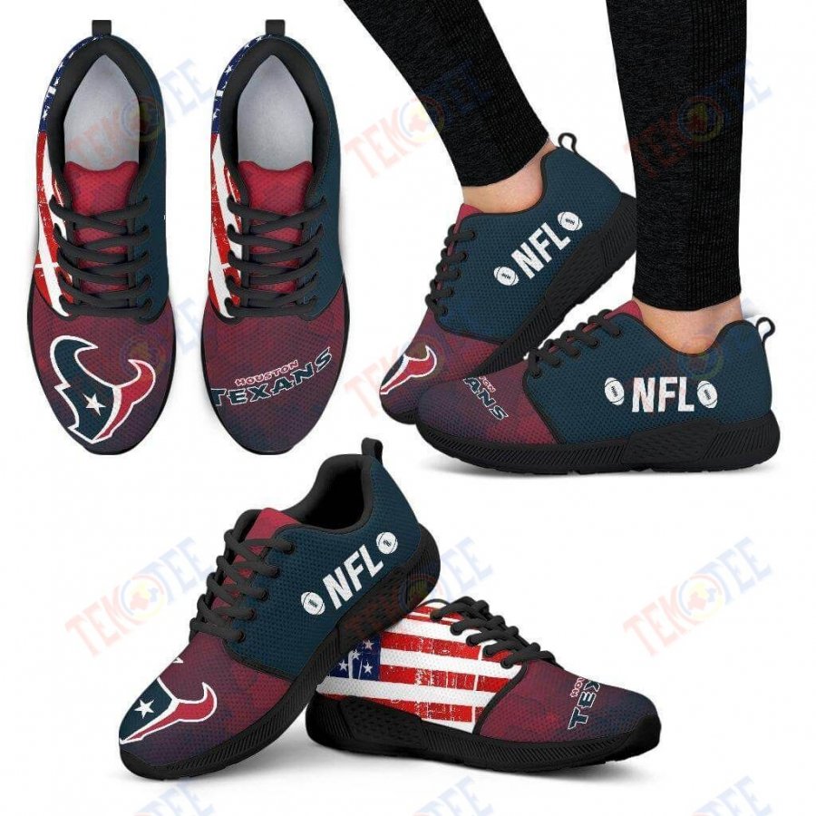 Mens Womens Houston Texans Sneakers Simple Fashion Shoes Athletic Sneaker Running Shoes For Men Women TDT799