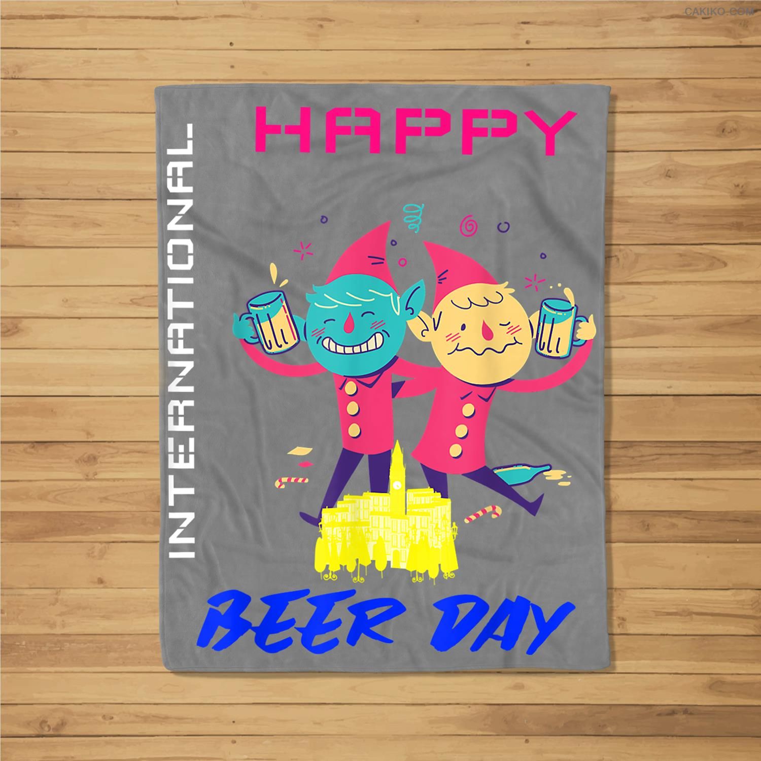 International Beer Day Classic , Let’S-Drink Together Fleece Blanket