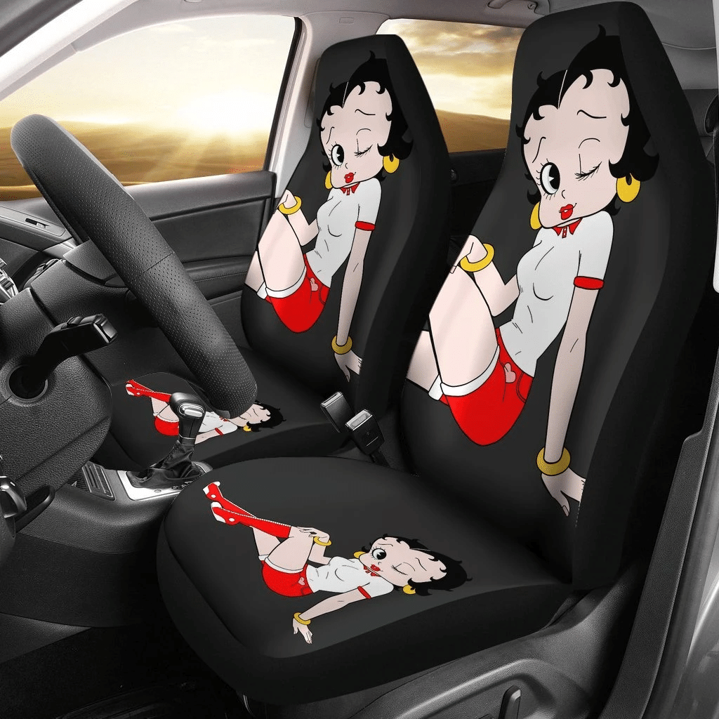 Betty Boop Eyes Look Sport Suit Cartoon Car Seat Covers