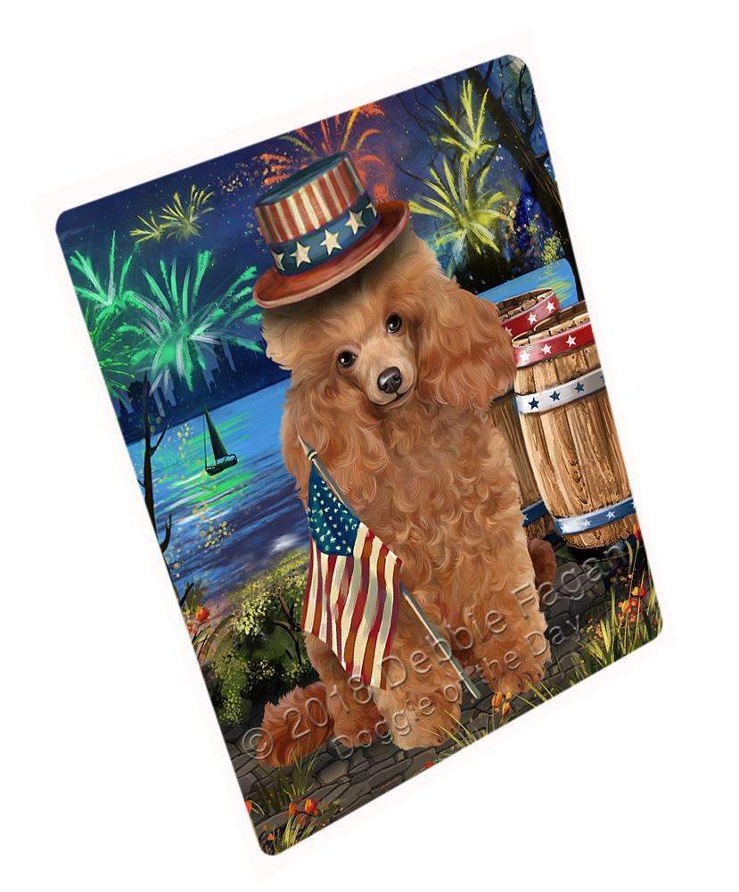 4Th Of July Independence Day Fireworks Poodle Dog At The Lake Blanket Blnkt76917