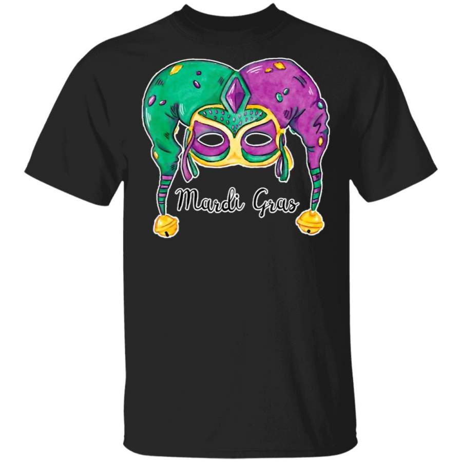 Vintage Mardi Gras T Shirt Costume Mask T-Shirt Fat Tuesday Tshirt Carnival Festival Tee Friends Shirts