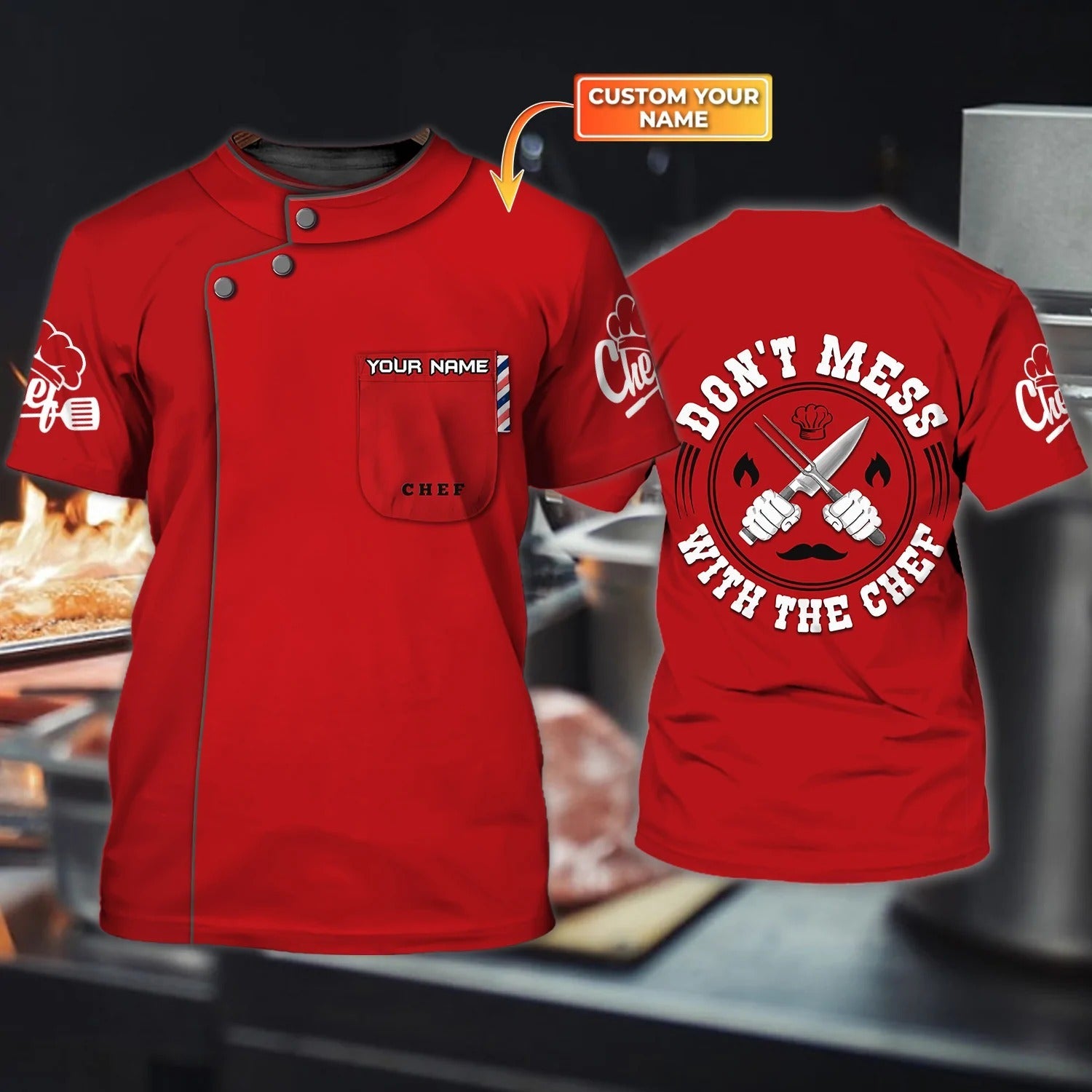 Custom Red Shirt For Master Chef, Best Gift For Chef Friend, Don’T Mess With The Chef Shirt