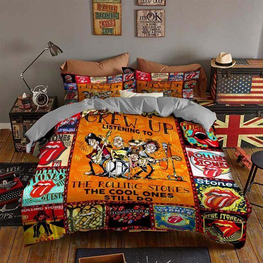 The Rolling Stones Bedding Set Duvet Cover X Amp Pillow Cases