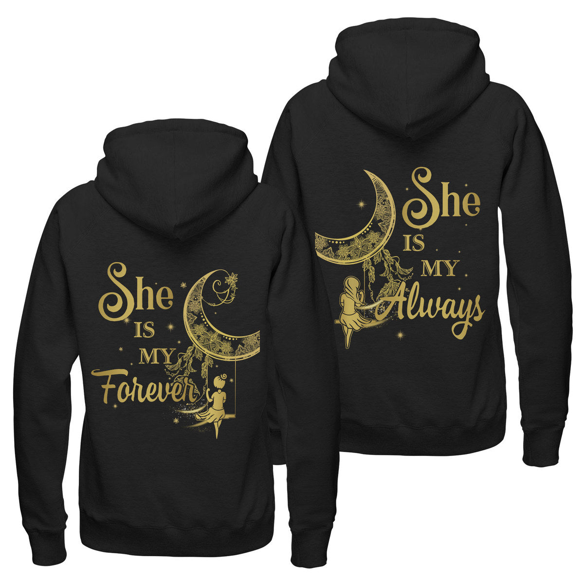 She Is My Forever She Is My Always Couple Hoodie, Matching Couple Hoodies, Her And Her Hoodies, Matching Outfit Shirt