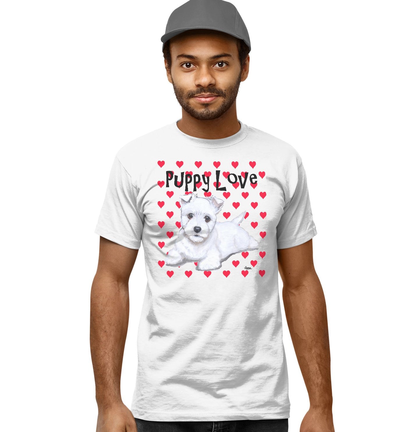 Westie Puppy Love – Adult Unisex T-Shirt