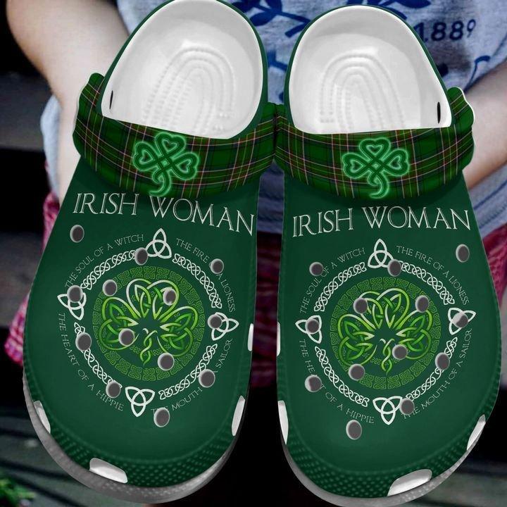 Irish Personalize Clog, Custom Name, Text, Fashion Style For Women, Men, Kid, Print 3D Irish Woman