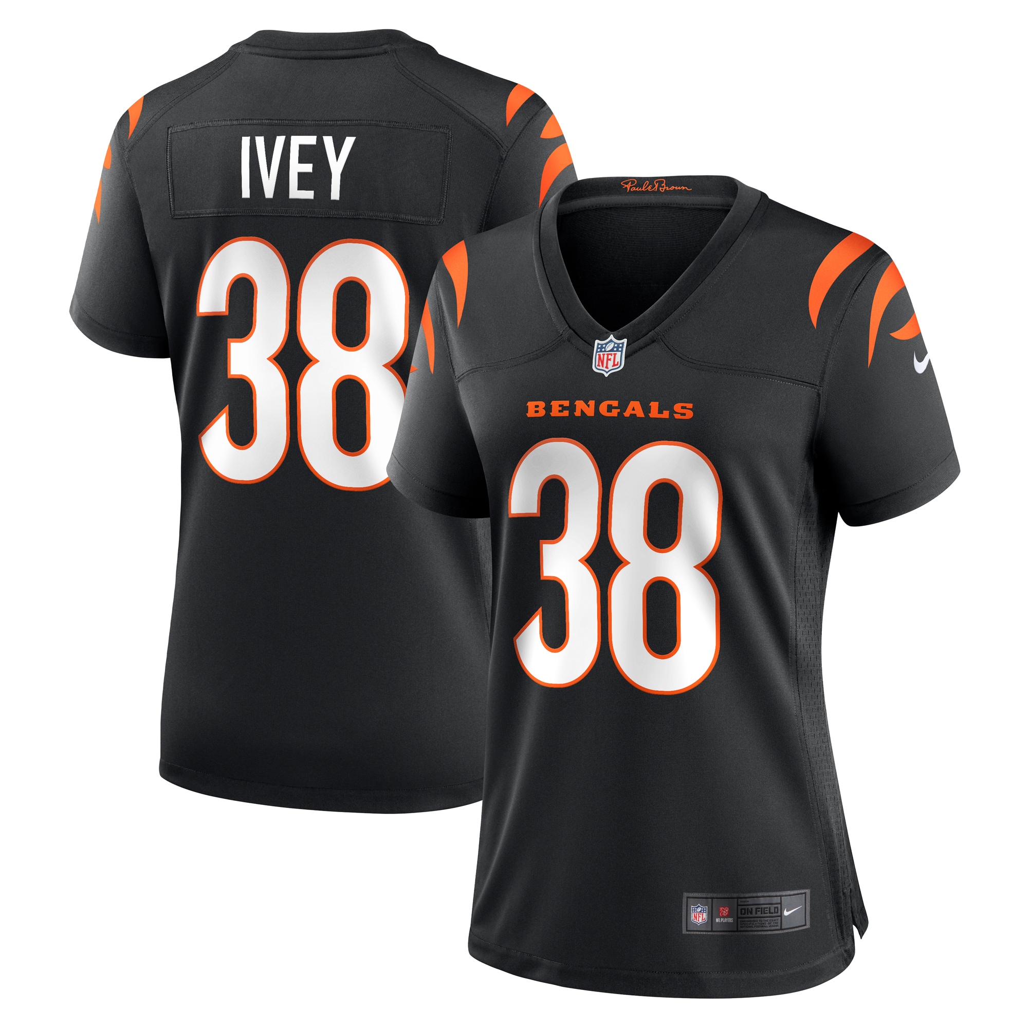 Women’s Cincinnati Bengals DJ Ivey  Black Team Game Jersey