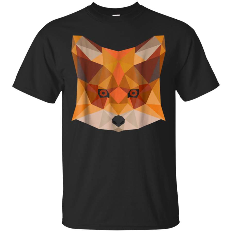 AGR Abstract Fox Head With Geometric Shapes T-Shirt I Art Tee