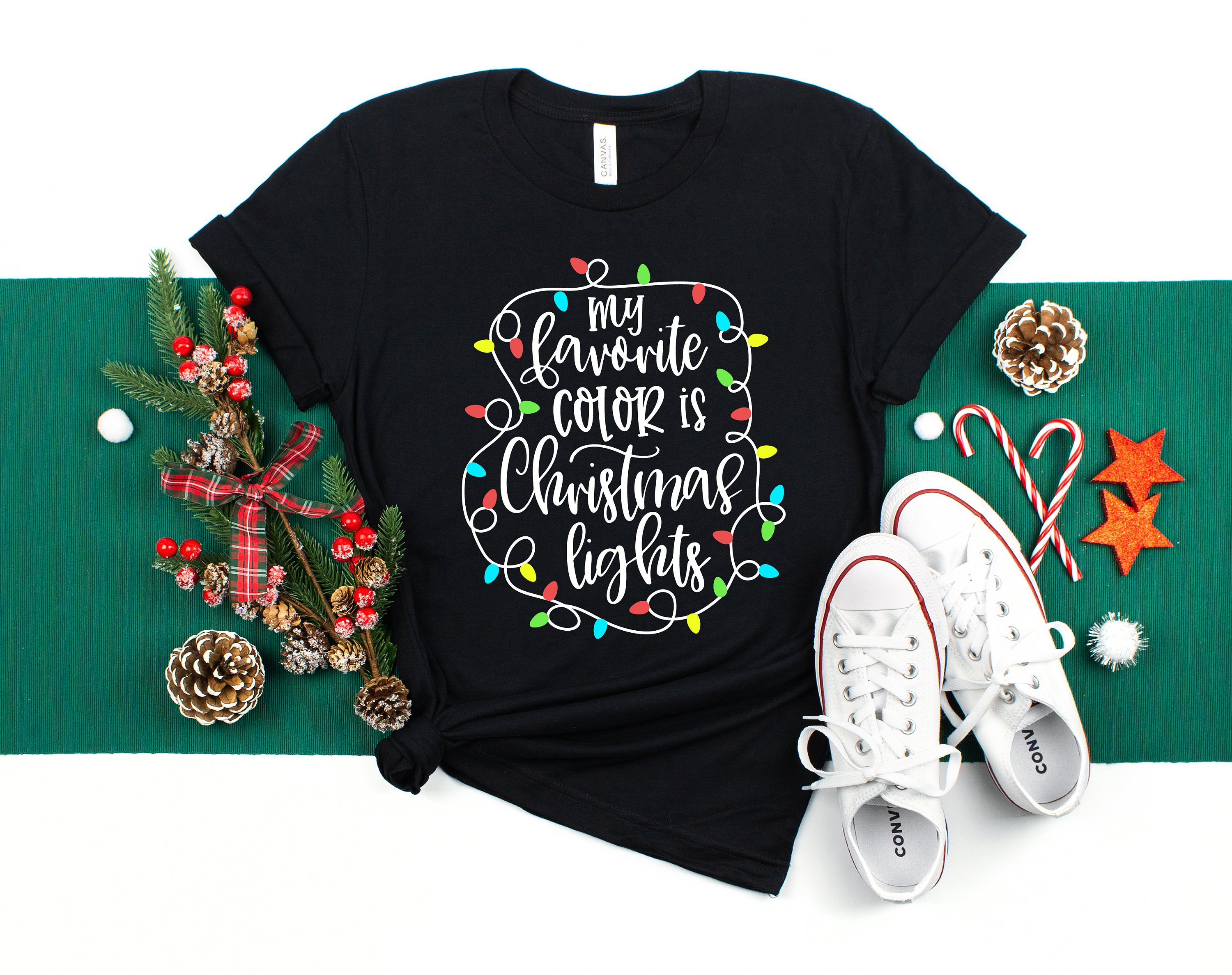 My Favorite Color Is Christmas Lights,Merry Christmas Tee,Christmas Shirt,Christmas Family Shirt,Christmas Gift, Holiday Gift,Matching Shirt